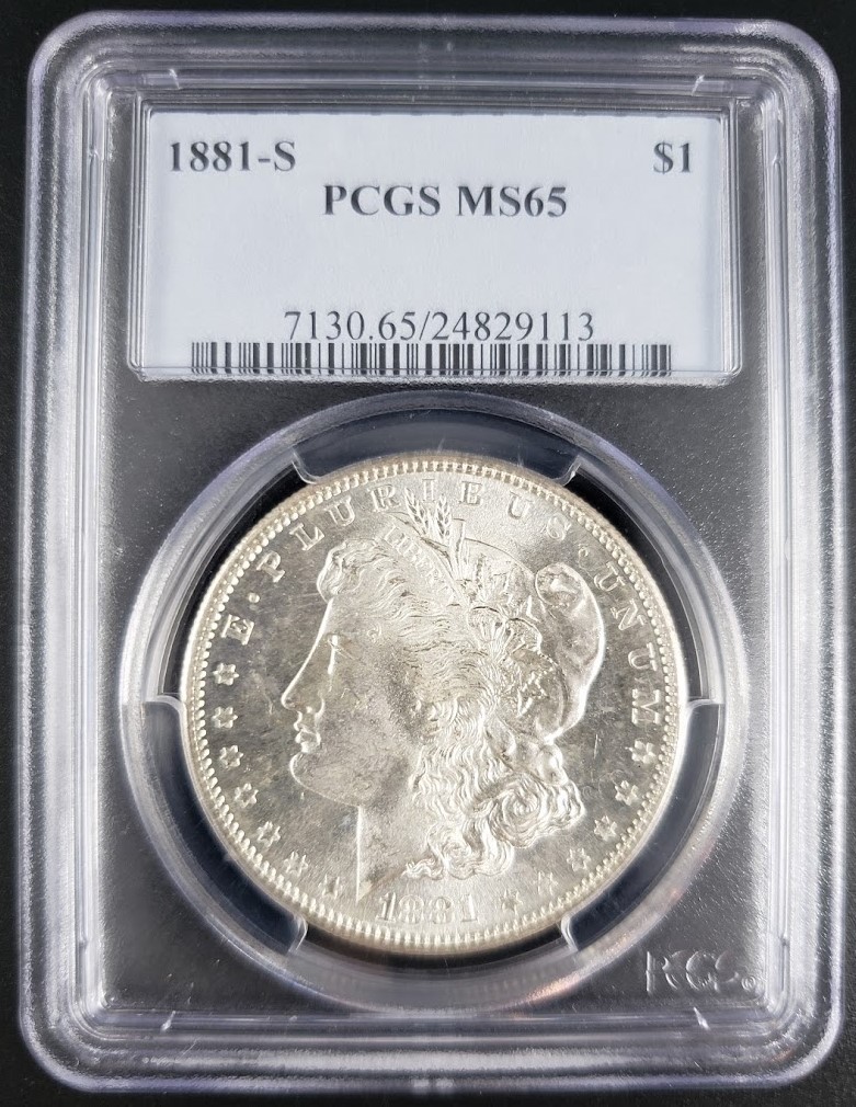 1881 S Morgan Silver Dollar PCGS MS65 - Image 2