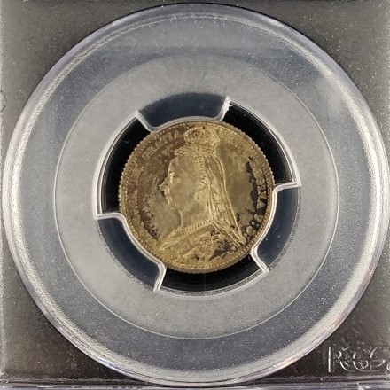 1887 Great Britain Sixpence Shield Reverse PCGS MS64