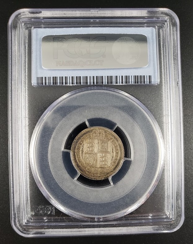1887 Great Britain Sixpence Shield Reverse PCGS MS64 - Image 2