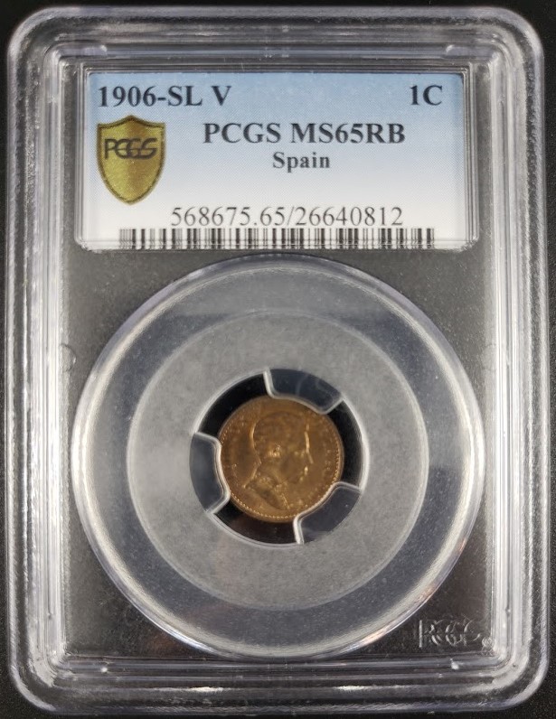 1906-SL V Spanish Cent - PCGS MS65RB - Image 3