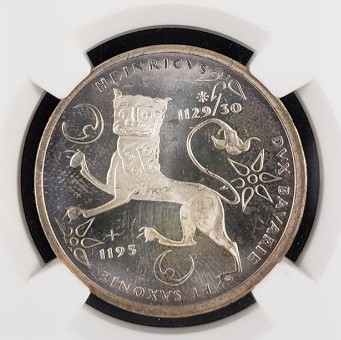 GERMANY 10 Marks 1995F - Silver - Death of Henry the Lion - NGC MS 64
