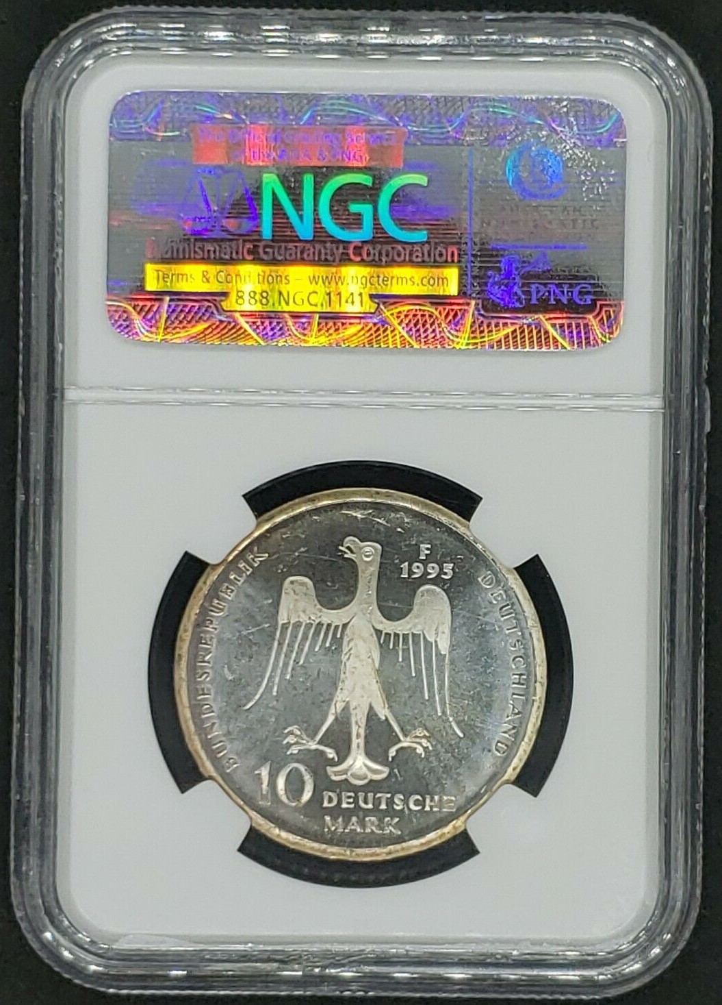 GERMANY 10 Marks 1995F - Silver - Death of Henry the Lion - NGC MS 64 - Image 4