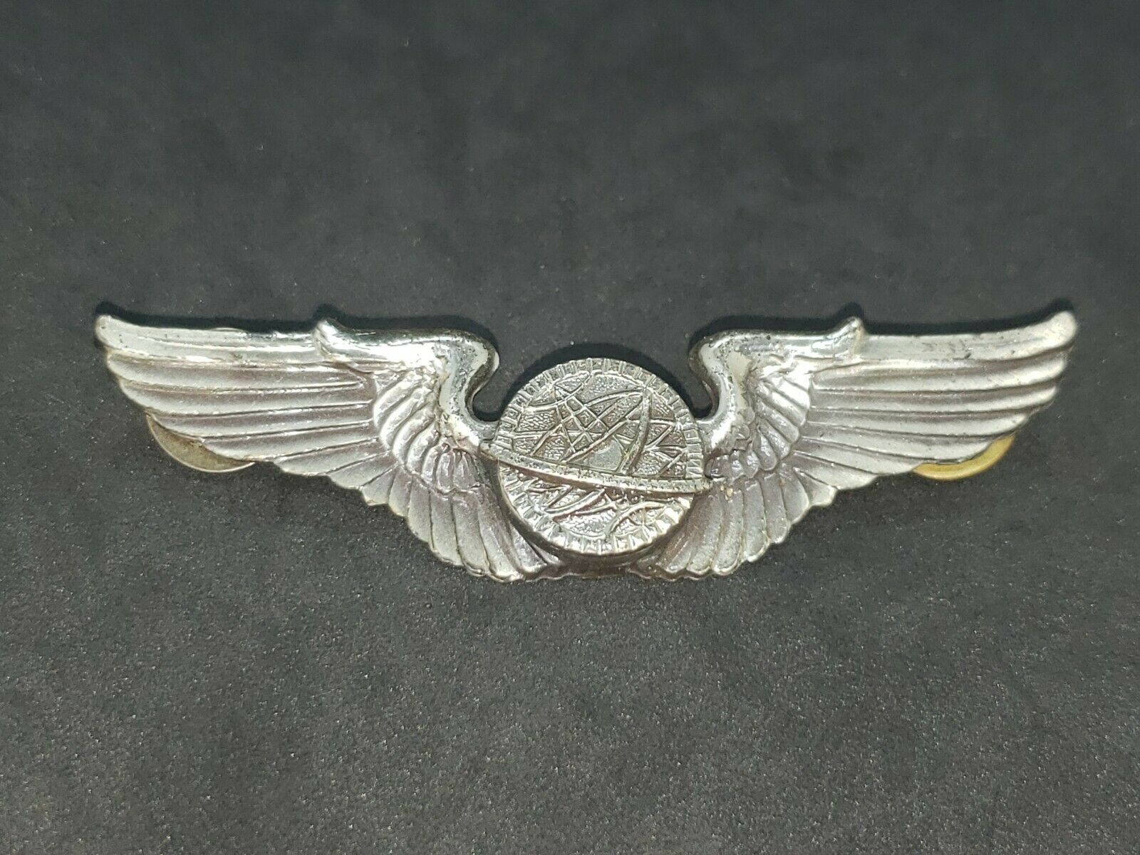 WWII US Army Air Force Navigator Wings 3" Sterling Silver - Image 2