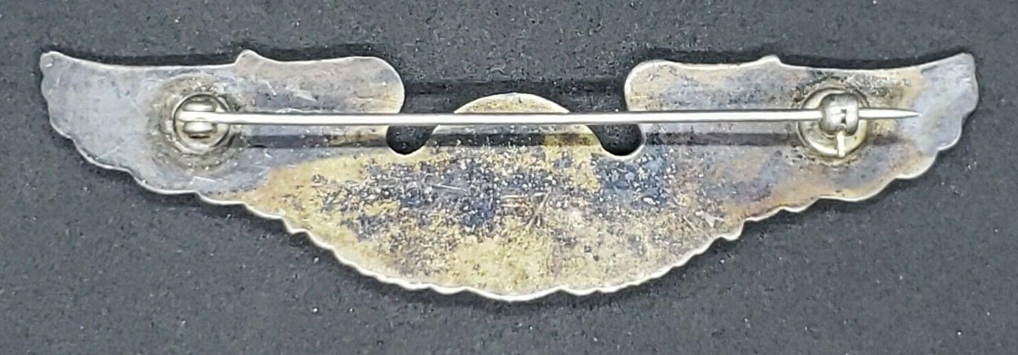 WWII Army Air Corps Sterling Silver Crew Wings 3" - Image 3