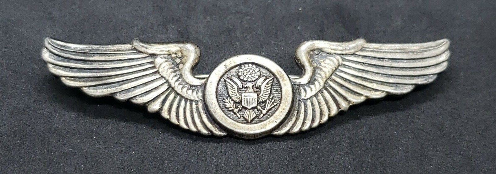 WWII Army Air Corps Sterling Silver Crew Wings 3"