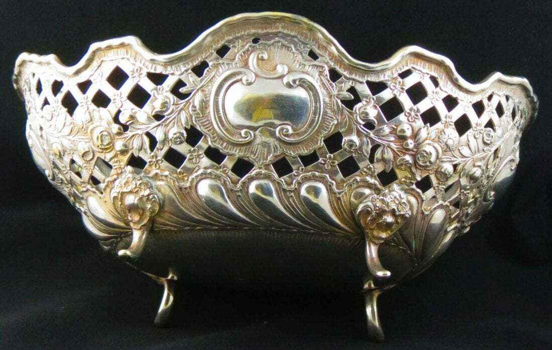 Sterling Silver Repousse Footed Bowl - Image 2