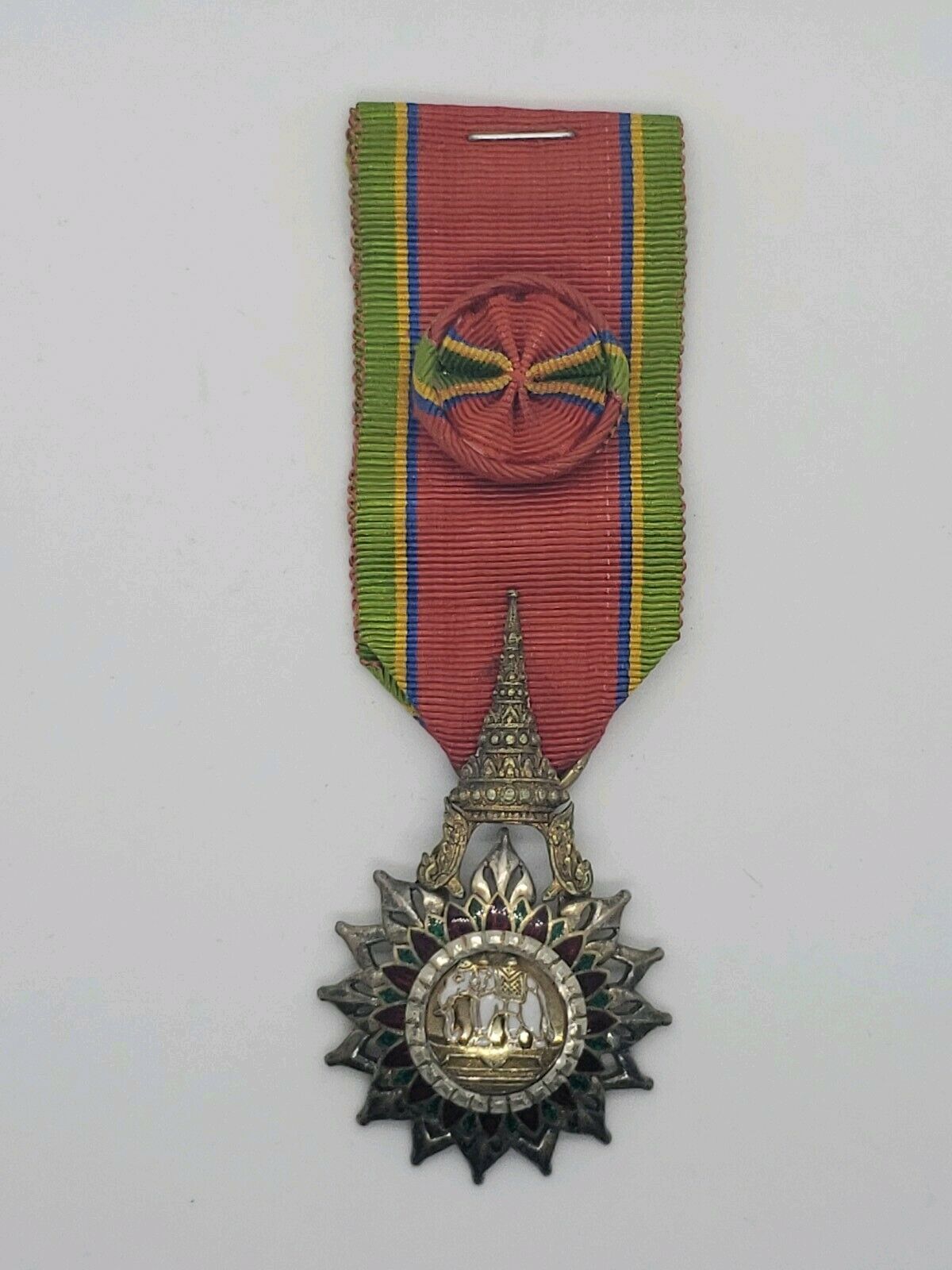 WWII Thailand Order Of The White Elephant Military Medal - Image 2