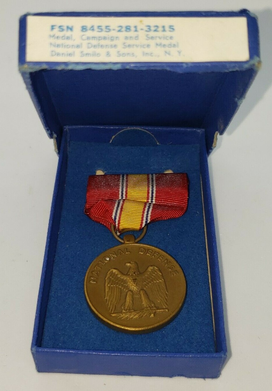 WWII US Campaign Service National Defense Medal in Original Box