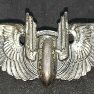WWII US Army Air Corps Aerial Gunner Wings - 3" Marked Sterling: