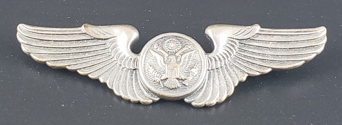WWII US Army Air Forces Air Crew Wings - 3" Sterling Silver