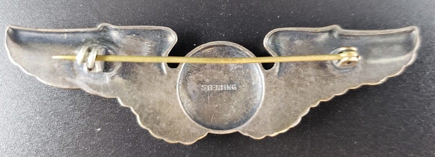 WWII US Army Air Forces Air Crew Wings - 3" Sterling Silver - Image 3