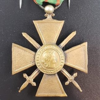 WWI French Croix de guerre 1914–1918 with Bronze Palm Device