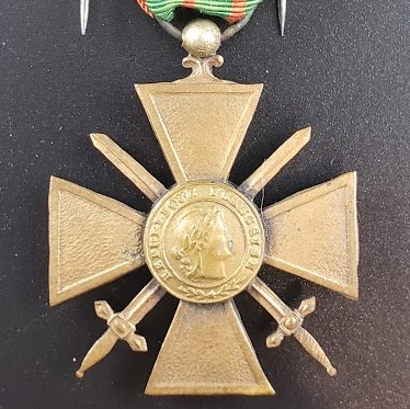 WWI French Croix de guerre 1914–1918 with Bronze Palm Device