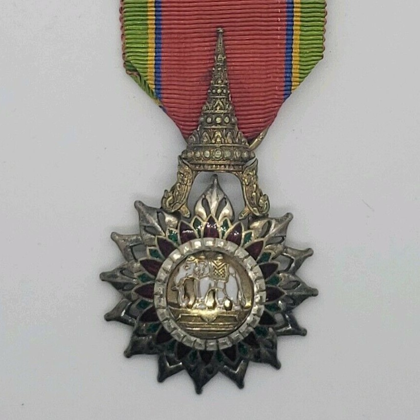 WWII Thailand Order Of The White Elephant Military Medal