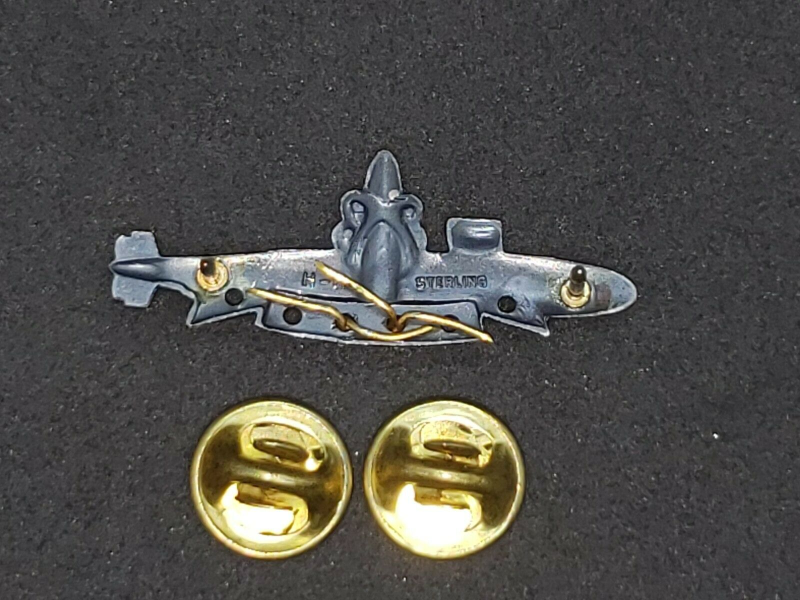 HILBORN HAMBURGER VIETNAM ERA SUBMARINE PIN WITH BRONZE STARS - STERLING - Image 3