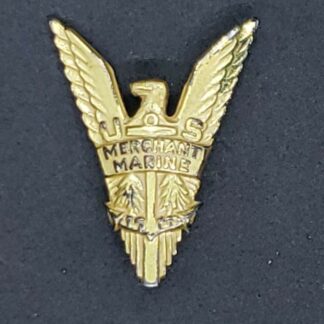 WWII US Merchant Marine Victory Sterling Silver Eagle Pin - A.E. CO. UTICA NY
