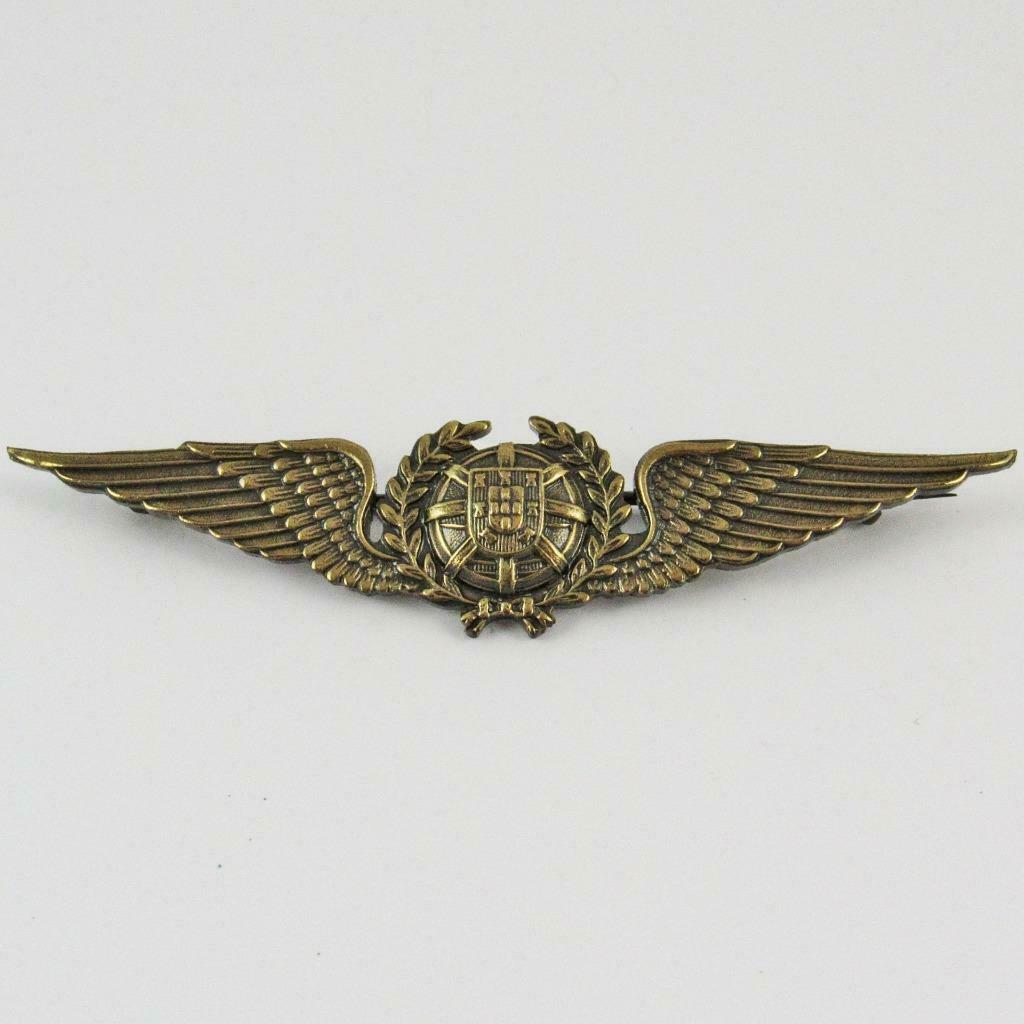 WWII PORTUGUESE AIR FORCE BRONZE PILOT WINGS BY A.C.T.