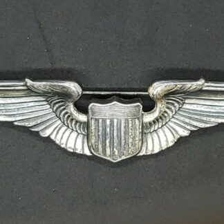 WWII U.S. Army Air Force Pilot Wings – 3″ Sterling Pinback