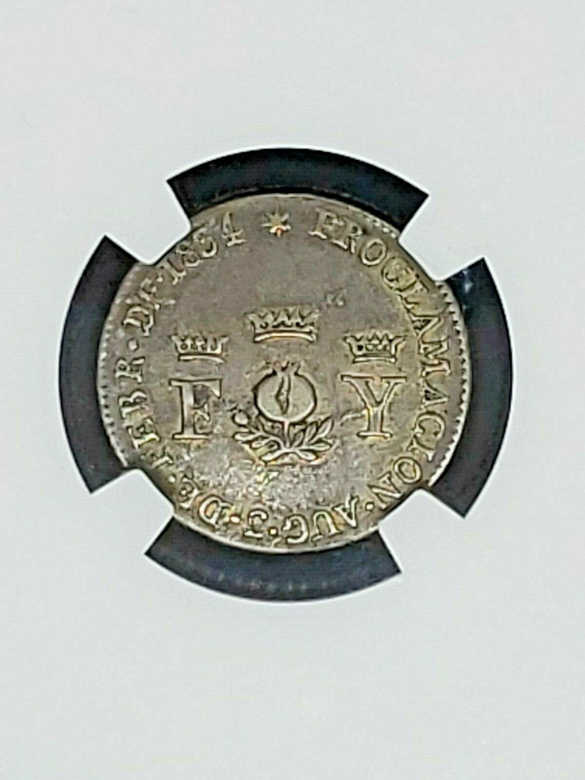 Spain 1834: Silver Granada Herrera-14 Isabella II Proclamation Medal - NGC AU 55 - Image 2