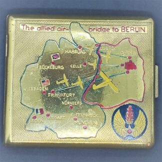 WWII US Pilot Cigarette Case: Allied Air Bridge to Berlin