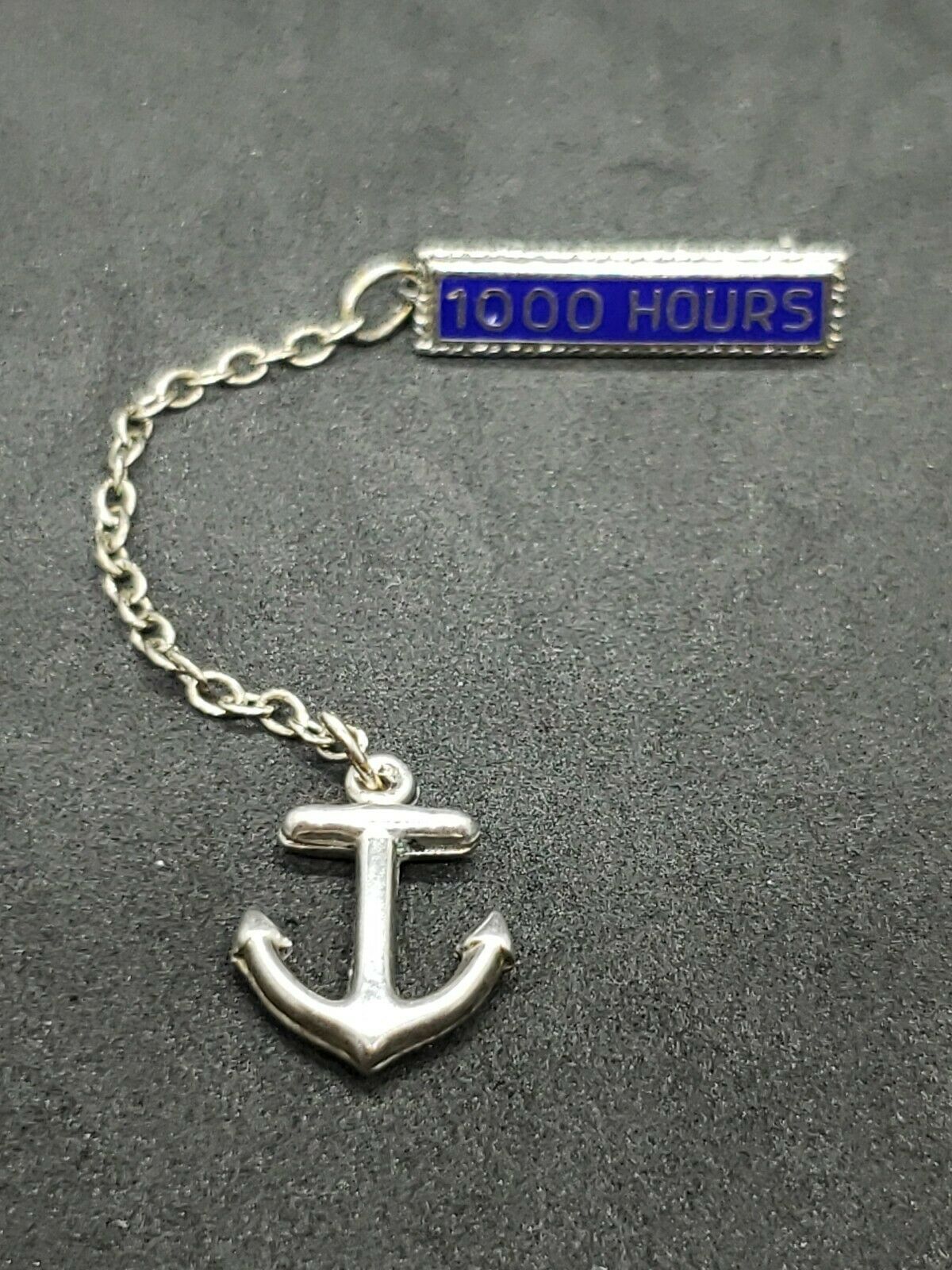WWII U.S. Navy Sterling Silver Anchor Service Award - 1000 Hours - Image 2