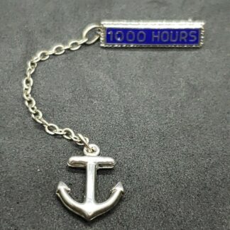 WWII U.S. Navy Sterling Silver Anchor Service Award - 1000 Hours