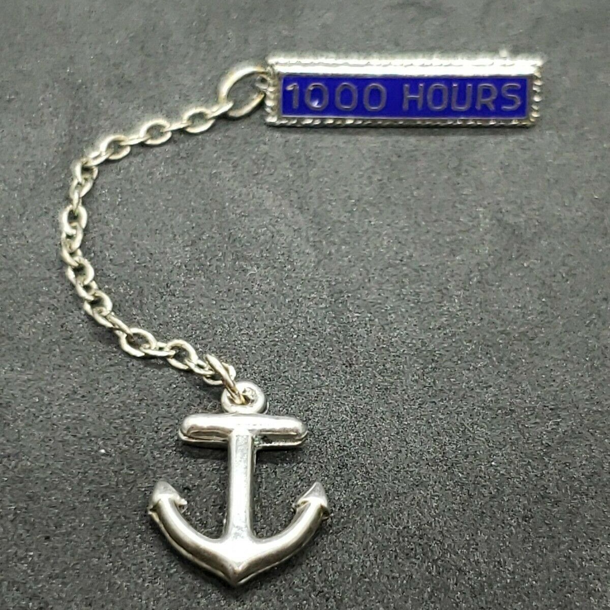 WWII U.S. Navy Sterling Silver Anchor Service Award - 1000 Hours